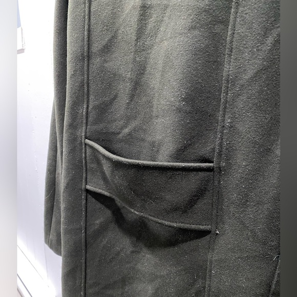 Madewell City Grid forest green wool winter peacoat - Picture 10 of 15